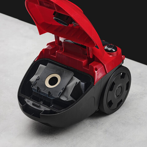 Пылесос SCARLETT SC-VC80B63 с пылесборником, 1600 Вт, мощность всасывания 360 Вт, красный