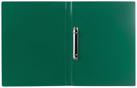 Папка на 2 кольцах STAFF, 21 мм, зеленая, до 170 листов, 0,5 мм, 225719