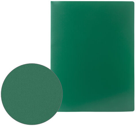 Папка на 2 кольцах STAFF, 21 мм, зеленая, до 170 листов, 0,5 мм, 225719