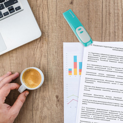 Степлер №10 BRAUBERG "Germanium", до 12 листов, с антистеплером, бирюзовый, ГАРАНТИЯ 5 ЛЕТ, 226565