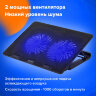 Подставка для ноутбука с охлаждением, 2 порта USB-A, LED-подсветка, 352х252 мм, BRAUBERG, 513617