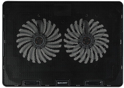 Подставка для ноутбука с охлаждением, 2 порта USB-A, LED-подсветка, 352х252 мм, BRAUBERG, 513617