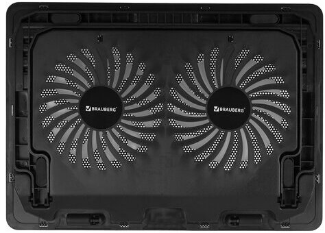 Подставка для ноутбука с охлаждением, 2 порта USB-A, LED-подсветка, 352х252 мм, BRAUBERG, 513617