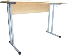 Стол-парта 2-местный нерегулируемый &quot;Умник&quot;, 1200х500х760 мм, рост 6, серый каркас, ЛДСП клён