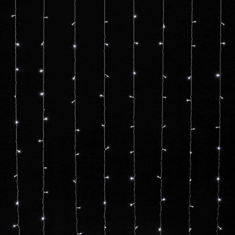 Электрогирлянда-занавес комнатная "Штора" 3х3м, 196 LED, холодный белый, 220V, ЗОЛОТАЯ СКАЗКА, 591353