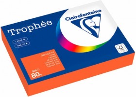 Бумага цветная CLAIREFONTAINE, А4, 80 г/м2, 500 л., интенсив, ярко-оранжевый, Франция, 1761C, 1761PC