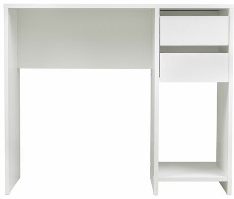 Стол письменный/компьютерный BRABIX "Scandi CD-017", 900х450х750 мм, 2 ящика, белый, 641894, ЦБ013706-1