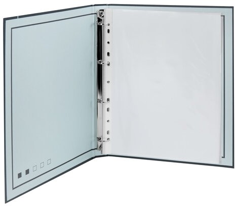 Папка-портфолио универсальная, 4 кольца, 20 файлов, 7БЦ матовая, BRAUBERG "Minimalism", 117553