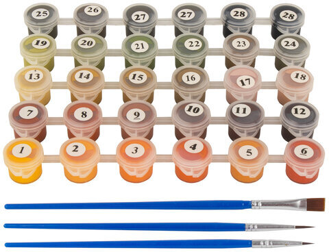 Картина по номерам 40х50 см, ОСТРОВ СОКРОВИЩ "Натюрморт с виноградом", на подрамнике, акрил, кисти, 662896