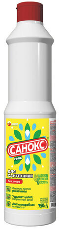 Средство для удаления ржавчины и известкового налета, 750 г, САНОКС гель