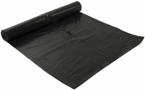 Мешки для мусора 240 л, черные, в рулоне 10 шт., прочные, ПВД 50 мкм, 90х140 см, LAIMA, 605337