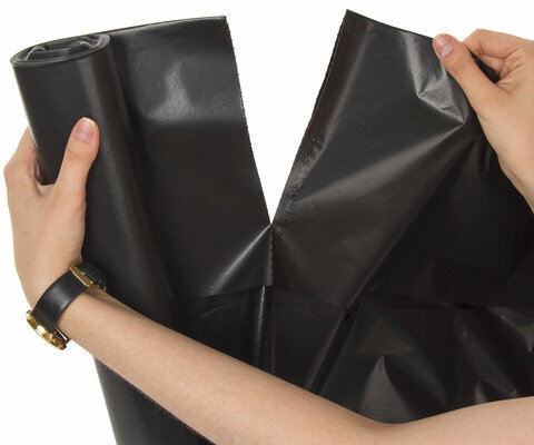 Мешки для мусора 240 л, черные, в рулоне 10 шт., прочные, ПВД 50 мкм, 90х140 см, LAIMA, 605337