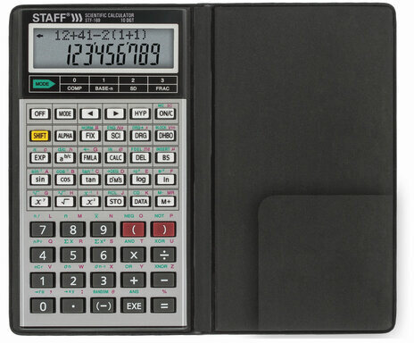 Калькулятор инженерный двухстрочный STAFF STF-169 (143х78 мм), 242 функции, 10+2 разрядов, 250138
