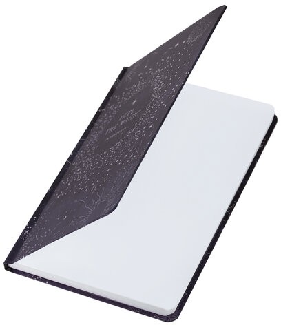 Ежедневник недатированный с резинкой А5 (145х203 мм), BRAUBERG, твердый, фольга, 128 л., "Stars", 114566