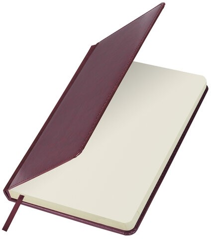 Ежедневник недатированный А5 138х213 мм BRAUBERG "Imperial" под кожу, 160 л., бордовый, 123415