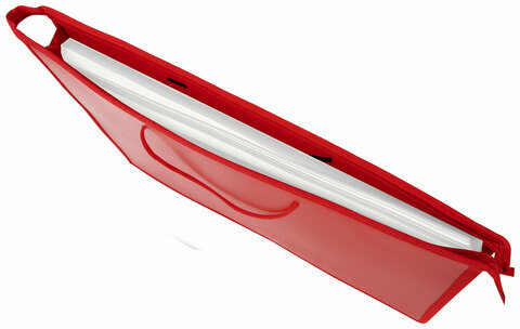 Папка для рисунков и чертежей ПИФАГОР А3, пластик, красная, 271133