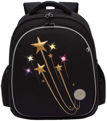 Ранец GRIZZLY анатомическая спинка, c брелоком, для девочек, STAR COMET, 36х28х20 см, RAz-486-5/1