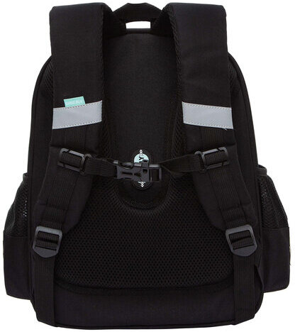 Ранец GRIZZLY анатомическая спинка, c брелоком, для девочек, STAR COMET, 36х28х20 см, RAz-486-5/1