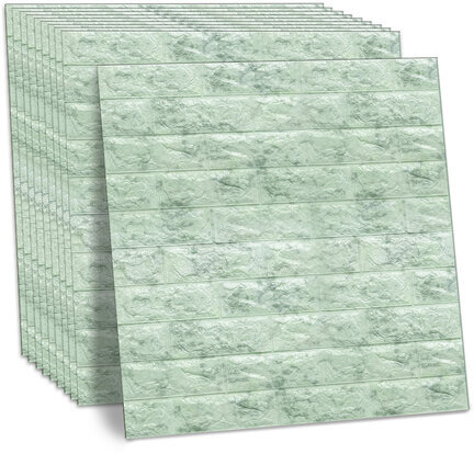 Панели для стен / стеновые панели 3D самоклеящиеся, "Кирпич серый гранит", 10 шт., 70х77 см, DASWERK, 607990