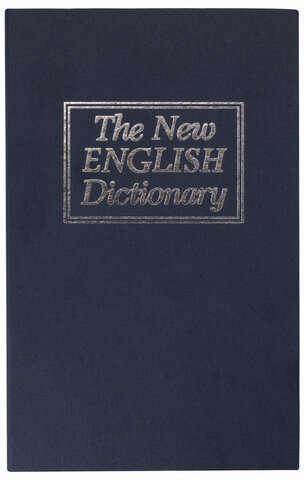 Сейф-книга "Английский словарь", 54х115х180 мм, ключевой замок, темно-синий, BRAUBERG, 291179