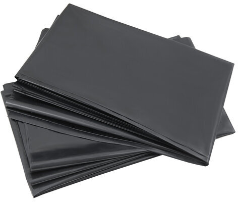 Мешки для мусора 120 л, черные, в пачке 50 штук, прочные, ПВД 28 мкм, 70х110 см, 608326