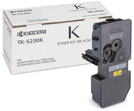 Тонер-картридж KYOCERA (TK-5230K) ECOSYS P5021cdn/cdw/M5521cdn/cdw, черный, ресурс 2600 стр., оригинальный, 1T02R90NL0