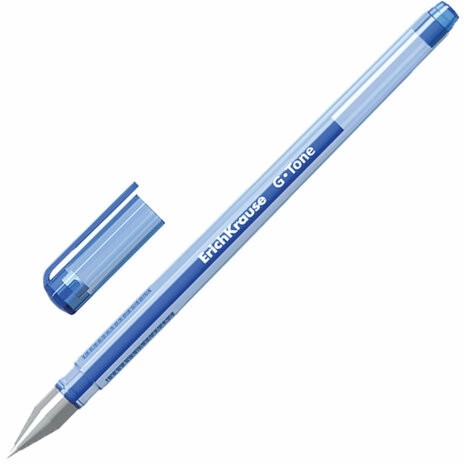 Ручка гелевая ERICH KRAUSE "G-Tone", СИНЯЯ, корпус тонированный синий, узел 0,5 мм, линия письма 0,4 мм, 17809