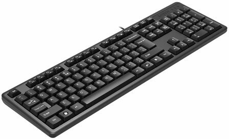 Клавиатура проводная A4TECH KK-3, USB, 104 кнопки, черная, 1530244