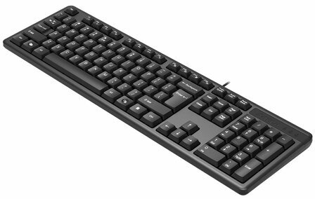 Клавиатура проводная A4TECH KK-3, USB, 104 кнопки, черная, 1530244