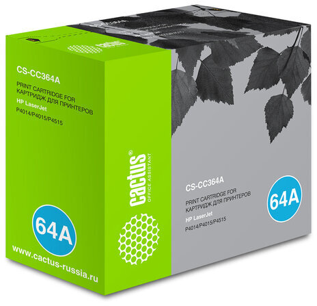 Картридж лазерный CACTUS (CS-CC364A) для HP LaserJet P4014/P4015/P4515, ресурс 10000 стр.
