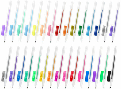 Ручки гелевые ПИФАГОР, НАБОР 30 ЦВЕТОВ, "ЭНИКИ-БЕНИКИ", линия письма 0,5 мм, 143825
