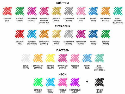 Ручки гелевые ПИФАГОР, НАБОР 30 ЦВЕТОВ, "ЭНИКИ-БЕНИКИ", линия письма 0,5 мм, 143825