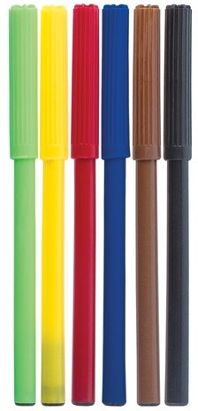 Фломастеры ПИФАГОР, 6 цветов, вентилируемый колпачок, 151089