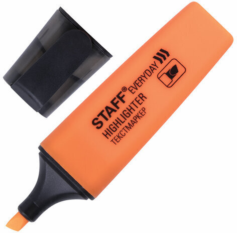 Текстовыделитель STAFF "EVERYDAY HL-638", ОРАНЖЕВЫЙ, линия 1-5 мм, 151640