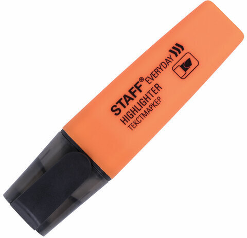 Текстовыделитель STAFF "EVERYDAY HL-638", ОРАНЖЕВЫЙ, линия 1-5 мм, 151640