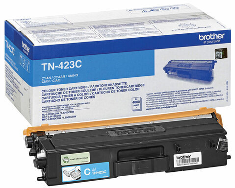 Картридж лазерный BROTHER (TN423C) HLL8260CDW/DCPL8410CDW/MFCL8690CDW, голубой, оригинальный, ресурс 4000 страниц