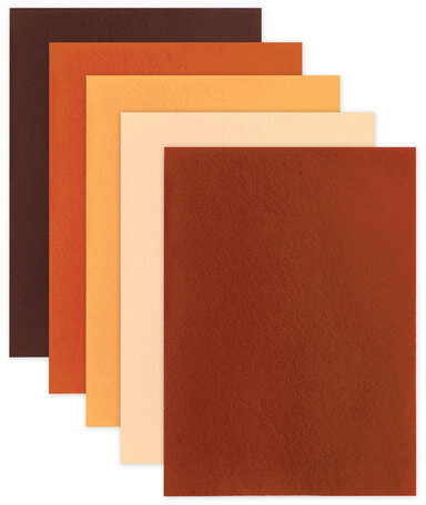 Цветной фетр для творчества А4 ОСТРОВ СОКРОВИЩ, 5 листов, 5 цветов, толщина 2 мм, оттенки коричневого, 660646