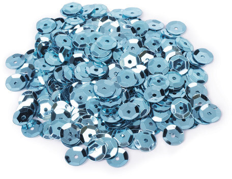 Пайетки для творчества "Классика", оттенки голубого, 8 мм, 30 грамм, 3 цвета, ОСТРОВ СОКРОВИЩ, 661265