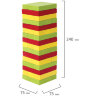 Игра настольная "ЦВЕТНАЯ БАШНЯ", 48 окрашенных деревянных блоков + кубик, ЗОЛОТАЯ СКАЗКА, 662295