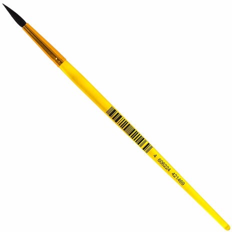 Кисть БЕЛКА, круглая, № 4, цветная ручка, ЮНЛАНДИЯ, 201055