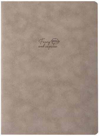 Тетрадь-скетчбук 60 л. обложка кожзам под замшу, сшивка, B5 (179х250мм), 70 г/м2, СЕРЫЙ, BRAUBERG CAPRISE, 403865