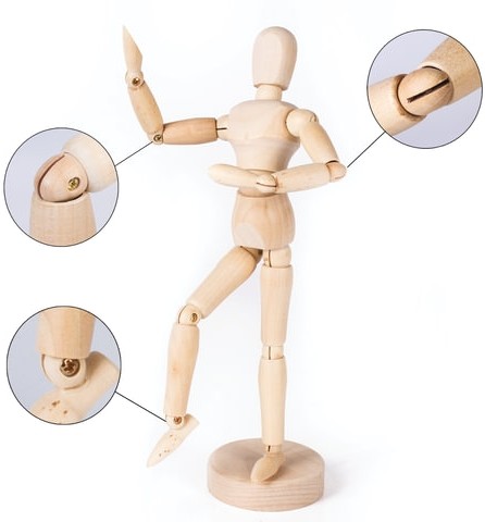 Манекен человека художественный BRAUBERG ART CLASSIC, мужской, дерево, высота 20 см., 191287