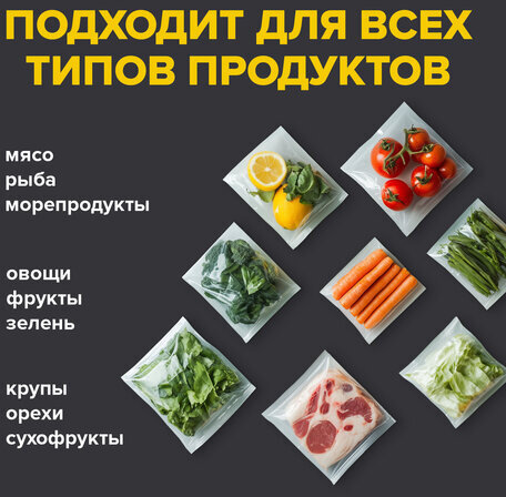 Рулоны для вакуумного упаковщика, рифленые, НАБОР 5 шт. (12 / 15 / 20 / 25 / 28 см х 500 см), SONNEN, 456341