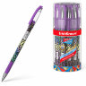 Ручка шариковая ERICH KRAUSE ColorTouch "Purple python", СИНЯЯ, узел 0,7 мм, линия письма 0,35 мм, 50743