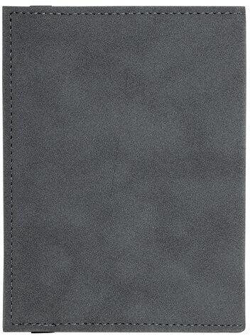 Обложка для паспорта с карманами и резинкой, мягкая экокожа, "PASSPORT", серая, BRAUBERG, 238203