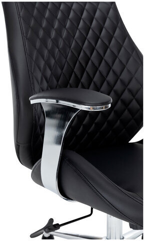 Кресло офисное CHAIRMAN CH 790, хром, эргономичное, экокожа, черное, 7145936