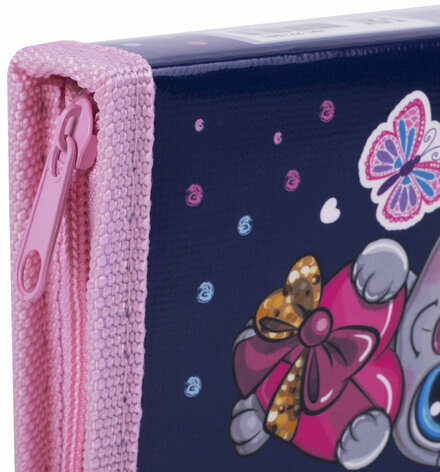 Пенал ПИФАГОР, 1 отделение, ламинированный картон, 19х11 см, "Lovely Bunny", 271501