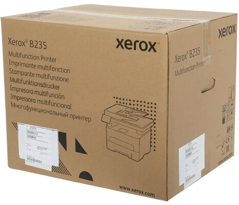 МФУ лазерное XEROX B235 "4 в 1", А4, 34 стр./мин, 30000 стр./мес., ДУПЛЕКС, АПД, Wi-Fi, сетевая карта, B235V_DNI