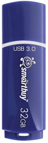Флеш-диск 32 GB SMARTBUY Crown USB 3.0, синий, SB32GBCRW-Bl
