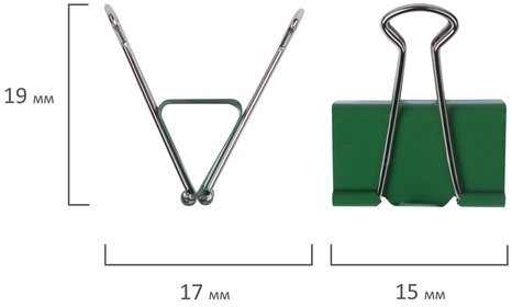 Зажимы для бумаг BRAUBERG, КОМПЛЕКТ 12 шт., 15 мм, на 45 листов, цветные, картонная коробка, 224469